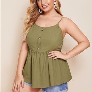 Green Button Cami